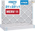 Aerostar 21 1/2x23 5/16x1 MERV 11 Pleated Air Filter, AC Furnace Air Filter by AirFiltersDelivered
