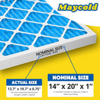 Maycold 14x20x1 MERV 11 Furnace Air Filter, High-Performance HVAC AC Filters - Image 3