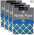 Nordic Pure 18x18x1 Pleated Air Filters MERV 7 Plus Carbon 4 Pack by NordicPure