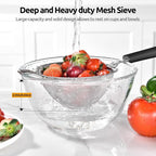 U-Taste Medium Fine Mesh Strainer: 18/8 Stainless Steel 4.73in 30 Mesh Kitchen - Image 9