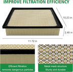 2PCS Cabin Engine Air Filter JMY09 JMP100 Kit Fits - Image 5