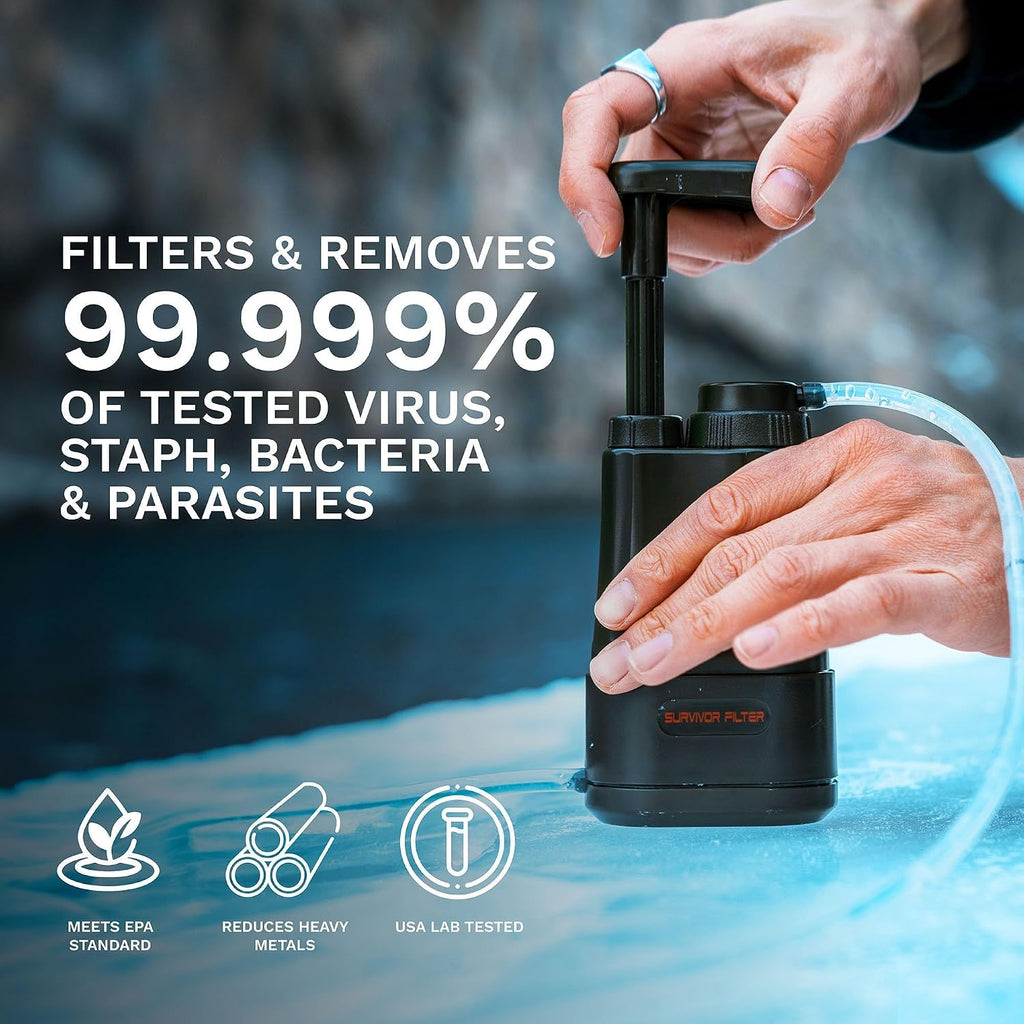 Survivor Filter PRO Portable Water Filter for Camping, Survival &