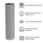 PATIKIL 40" L x 10" W Woven Wire Mesh, 50 Mesh 304 Stainless Steel Air Vent - Image 3