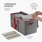 ZOBER Large Christmas Ornament Storage Box