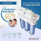 Max Water 5 Stage 100 GPD Reverse Osmosis Water Filtration System + Faucet-B + - Image 3
