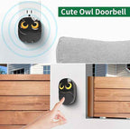 Wireless Doorbell, Cute Owl Doorbell Weatherproof IP55 Outdoor Remote Push