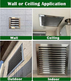 Heat Dissipation Louvered Vent Wall Gable Vents 304 Stainless Steel, - Image 6