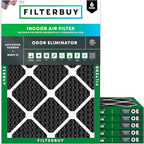 Filterbuy 24x25x1 Air Filter MERV 10 Odor & Allergy Defense by Filterbuy