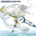 TAILONZ PNEUMATIC 1/4 Inch NPT Air Filter Pressure Regulator Combo Piggyback - Image 8