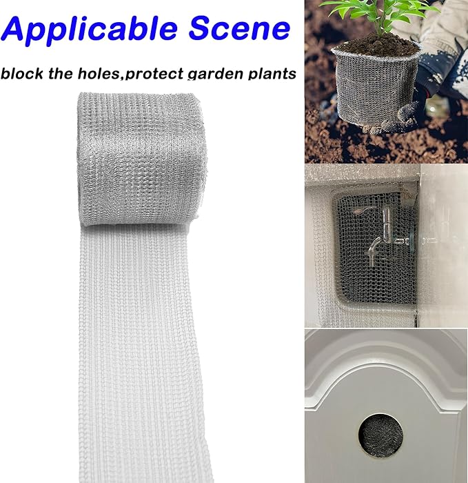 Wire Mesh for Mice Control 5 in X 36Ft, Hole Fill Fabric, Weep Holes Covers - Image 6