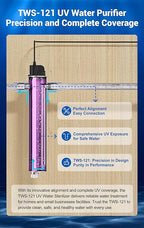 HQUA-TWS-121 120V 55W 12GPM 1“ MNPT Inlet/Outlet, Whole House Ultraviolet Water - Image 4