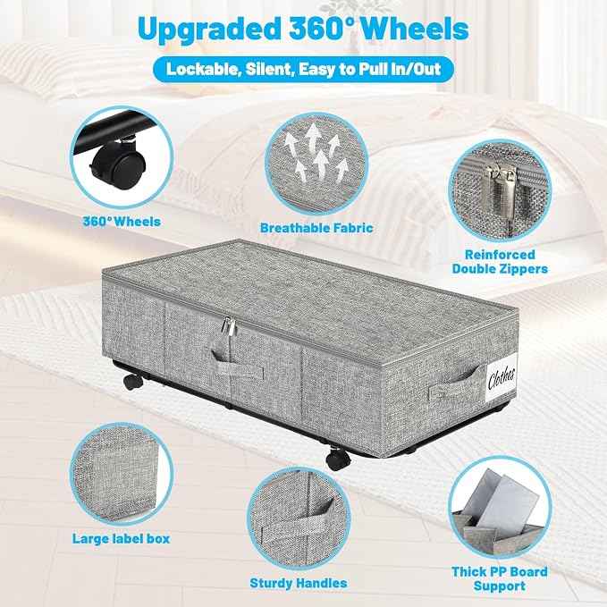 Large Sturdy Under Bed Storage