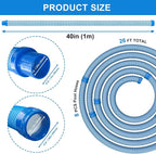 Poolvio Pool Vacuum Hose 26 Feet, 1.5 Inch Cuffs, Compatible - Image 3