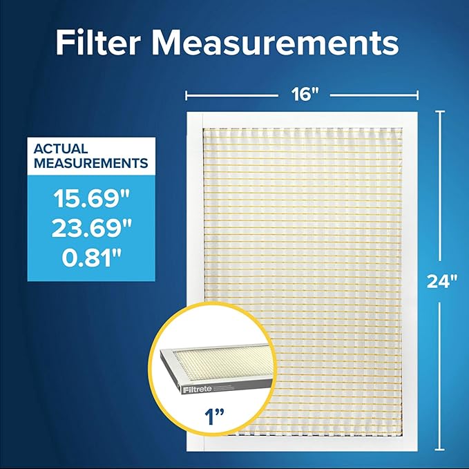 Filtrete 16x24x1 Air Filter, MPR 300, MERV 5, Clean Living Basic Dust 3-Month - Image 2