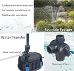 Pond Filter with Pump Fountain Kits, Submersible Pump Pond Fountain Koi Pond - Image 4