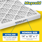 Maycold MERV 8 14x18x1 Furnace Air Filters, Pleated HVAC AC Filters – Actual - Image 3