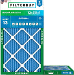 Filterbuy 12x30x1 Air Filter MERV 13 Optimal Smoke & Allergy Defense, by Filterbuy