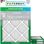 Filterbuy 13x20x1 Air Filter MERV 8 Essential Dust & Allergy Defense, by Filterbuy