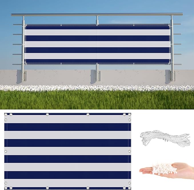 Privacy Fence 8.2' x 8.2' UV-Resistant Visibility Reduction Outdoor Dog Fence by AYLFBFU