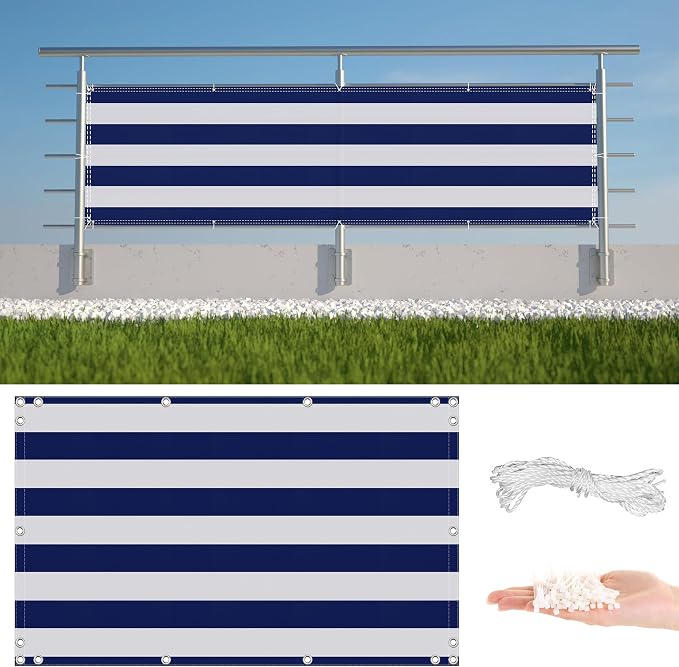 Privacy Screen 6.6' x 65.6' UV Protection Weather Resistant Waterproof Garden by AYLFBFU