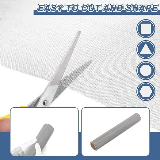 uxcell 60 Mesh 48" x 16" Woven Wire Mesh, 304 Stainless Steel Air Vent Filter - Image 4