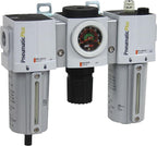 PneumaticPlus PPC4-N04G-Q1 Compressed Air Filter Regulator Lubricator Combo by PneumaticPlus