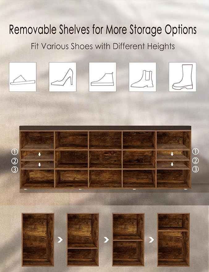 DINZI LVJ Shoe Storage Bench