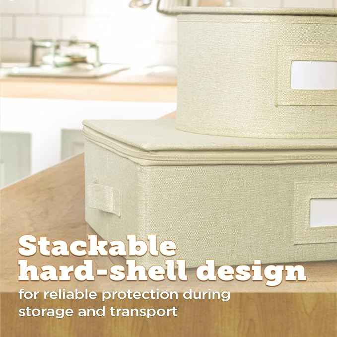 storageLAB Cup and Mug Storage Containers, Hard Shell Storage Case
