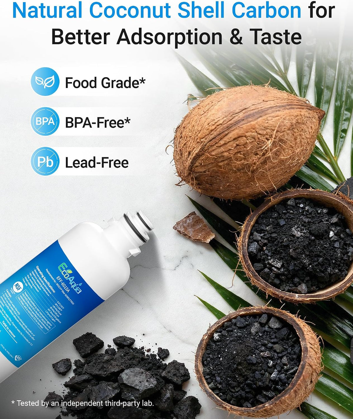 EcoAqua 11032531 Water Filter Replacement for Bosch® BORPLFTR50