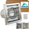 (4 Inch) Wall Vent Cover with Metal Mesh Screen,Exterior Hood Vent for
