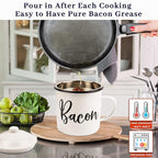 Bacon Grease Container with Strainer - Image 4