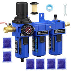 NEWPO 1/2'' NPT Compressed Air Filter Regulator Lubricator Combo by NEWPO