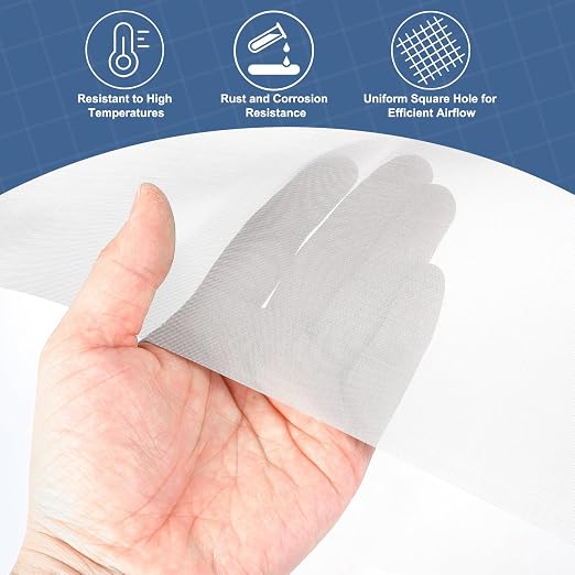 uxcell 100 Mesh 79" x 16" Woven Wire Mesh, 304 Stainless Steel Air Vent Filter - Image 5