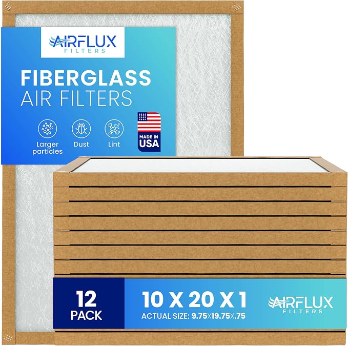 Fiberglass Air Filter -10x20x1Air Filter 12 Pack by Unknown