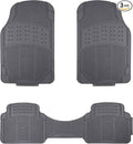 Amazon Basics Universal PVC Faux Rubber Car Floor Mats, All Weather Protection