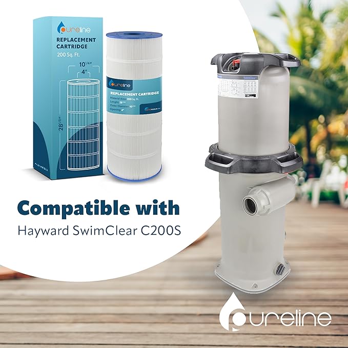 Pureline Pool Replacement Cartridge Filter, 200 Sq Ft, Compatible - Image 2