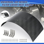 PTNHZ Universal Stainless Steel Air Intake Filter Cover Heat Shield Fits - Image 2