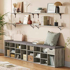 DINZI LVJ Shoe Bench, 12 Cubbies Shoe Organizer