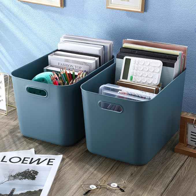 Hoolerry 8 Pieces Colorful Storage Bins