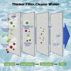 Classic Pond Filter Pad Aquarium Media 18"x72"x1", 9 Ft² White Thicker Reusable - Image 4