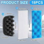 18 Pcs Aquarium Filters Bio Sponge Sets Compatible - Image 2