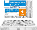 LotFancy 16x25x1 Air Filter MERV 13 4-Pack, Electrostatic Pleated HVAC Furnace - Image 9