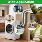 6 Inch Hooded Wall Vent with Mesh&Damper, 6in Dryer Vent Cover Outside Metal - Image 7