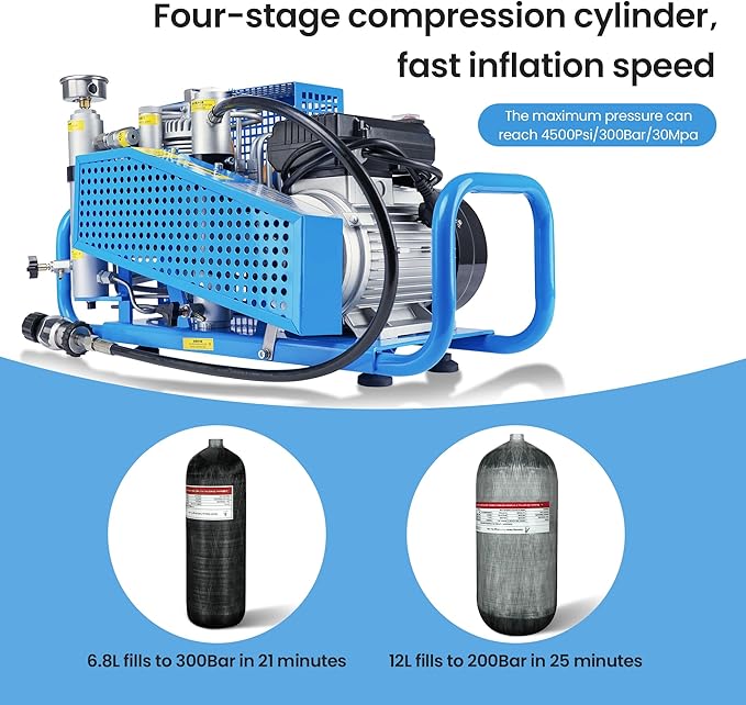 TUXING 4500Psi PCP Air Compressor | 300Bar High Pressure Diving Compressor | - Image 3