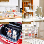 3 Pack Clear Storage Organizers with Lids, Storage Containers with