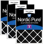Nordic Pure 12x12x1 Pure Carbon Pleated Odor Reduction Furnace Air Filters 3 by NordicPure