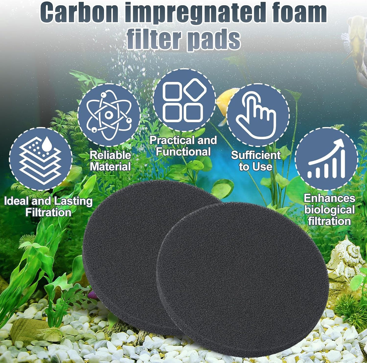 Fx4 Carbon Filter Pads Compatible with Fluval FX4 FX5 FX6 Canister