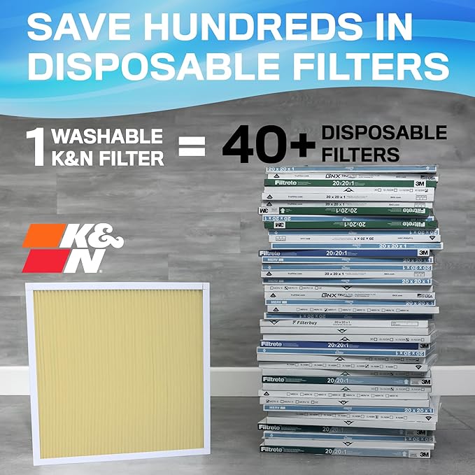 K&N 14X14X1 HVAC Furnace Air Filter, Lasts a Lifetime, Merv 11, the Last HVAC - Image 2