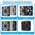 PATIKIL 80mm Fan Filter Grill - Image 5