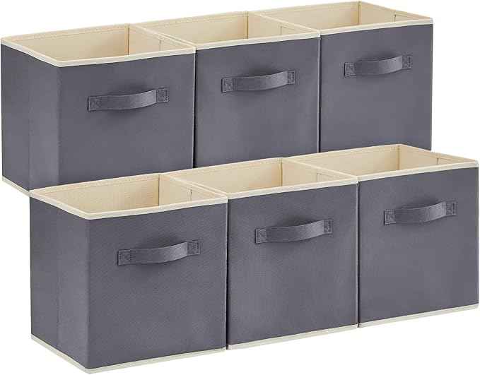 Lifewit Collapsible Fabric Storage Cubes Bins Set 13 Inch, Foldable Cubby